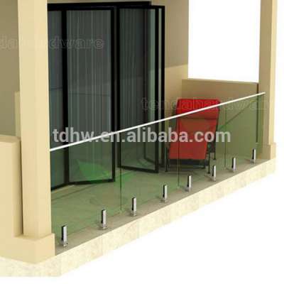 exterior stainless steel spigot glass railing for balcony